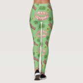 Kiss Clover Lips St. Patrick's Day Leggings (Rückseite)
