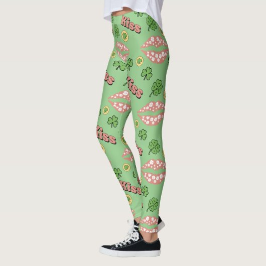 Kiss Clover Lips St. Patrick's Day Leggings (Links)