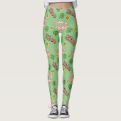 Kiss Clover Lips St. Patrick's Day Leggings (Vorderseite)