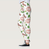 Kiss Clover Lips St. Patrick's Day Weiße Leggings (Links)