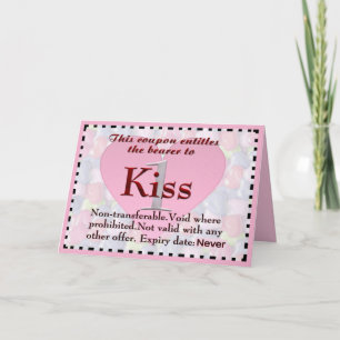 Kiss Coupon Card Feiertagskarte