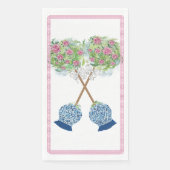 Kiss Cross Topiary Blue und White Ginger Jar Serviette (Vorderseite)