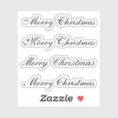 Kiss-Cut Custom Greeting x4 #23 (Frohe Weihnachten Aufkleber (Blatt)