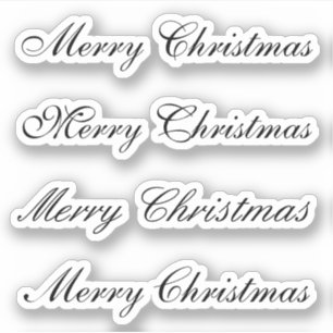 Kiss-Cut Custom Greeting x4 #23 (Frohe Weihnachten Aufkleber