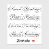 Kiss-Cut Custom Greeting x4 #24 (Grüne der Saison) Aufkleber (Blatt)