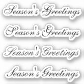 Kiss-Cut Custom Greeting x4 #24 (Grüne der Saison) Aufkleber (Vorderseite)