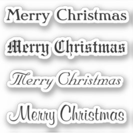 Kiss-Cut Custom Greeting x4 #5 (Frohe Weihnachten) Aufkleber