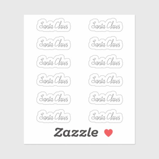 Kiss-Cut Santa Claus Signature Alexandrea Sticker (Blatt)