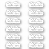 Kiss-Cut Santa Claus Signature Alexandrea Sticker (Vorderseite)