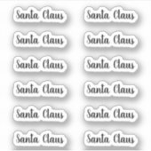 Kiss-Cut Santa Claus Signature Angeletti Script Aufkleber (Vorderseite)