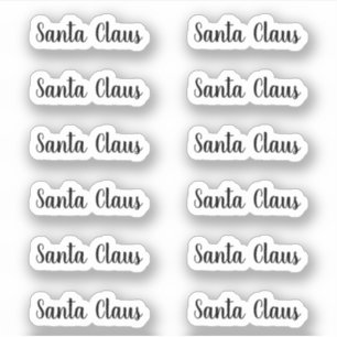Kiss-Cut Santa Claus Signature Angeletti Script Aufkleber