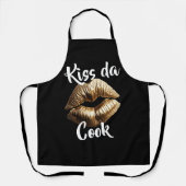 Kiss da Cook Gold Lips Schürze (Vorderseite)