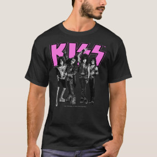 KISS ® Das Band - Rosa, Schwarz und Weiß Version C T-Shirt