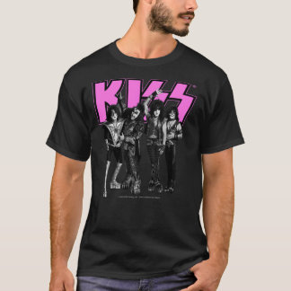 KISS ® Das Band - Rosa, Schwarz und Weiß Version C T-Shirt