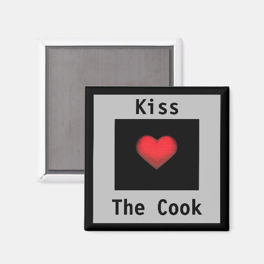 Kiss das Cook Gray & Black Magnet (Vorderseite/Rückseite)