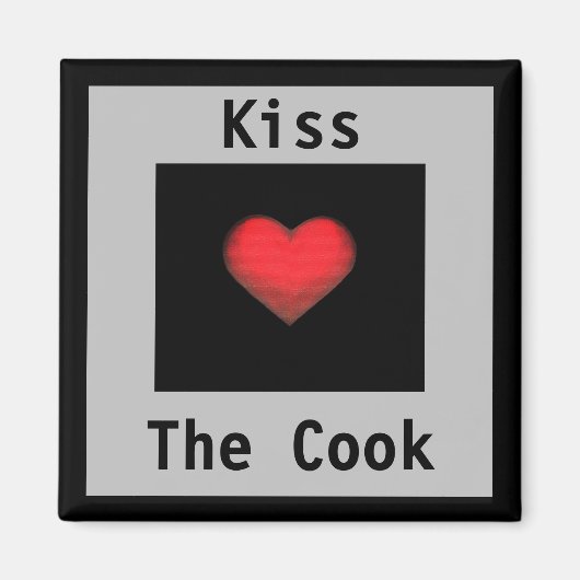 Kiss das Cook Gray & Black Magnet (Vorne)