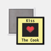 Kiss das Cook Yellow & Black Magnet (Vorderseite/Rückseite)