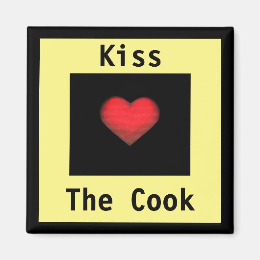 Kiss das Cook Yellow & Black Magnet (Vorne)