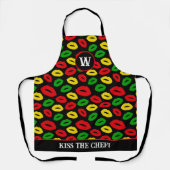 Kiss, das Monogramm des jamaikanischen Koch Schürze (Vorderseite)