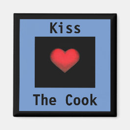 Kiss den Cook Blue & Black Magnet