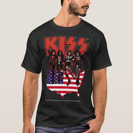 Kiss Destroyer Worldwide 1976 Rock Band T-Shirt (Vorderseite)