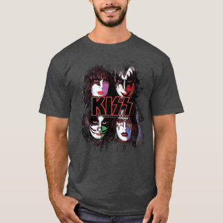 KISS die Band Alle Mitglieder Gesichter Putscheffe T-Shirt
