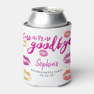 Kiss die Miss Goodbye Bachelorette Can Cooler Dosenkühler