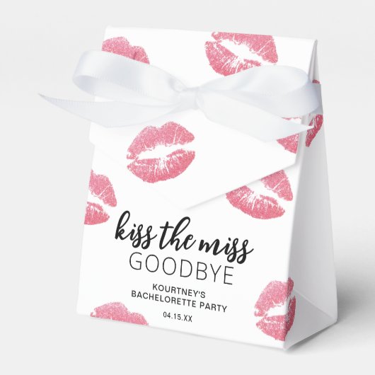 Kiss die Miss Goodbye Junggeselinnen-Abschied Geschenkschachtel (Vorderseite)