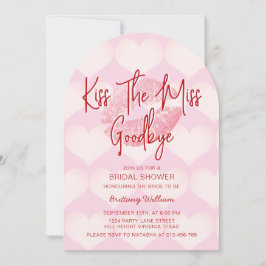 Kiss die Miss Valentines Brautdusche Einladung