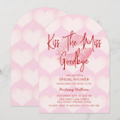 Kiss die Miss Valentines Brautdusche Einladung (Vorne/Hinten)