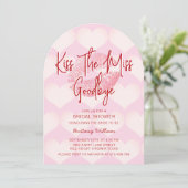 Kiss die Miss Valentines Brautdusche Einladung (Stehend Vorderseite)