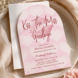 Kiss die Miss Valentines Brautdusche Einladung