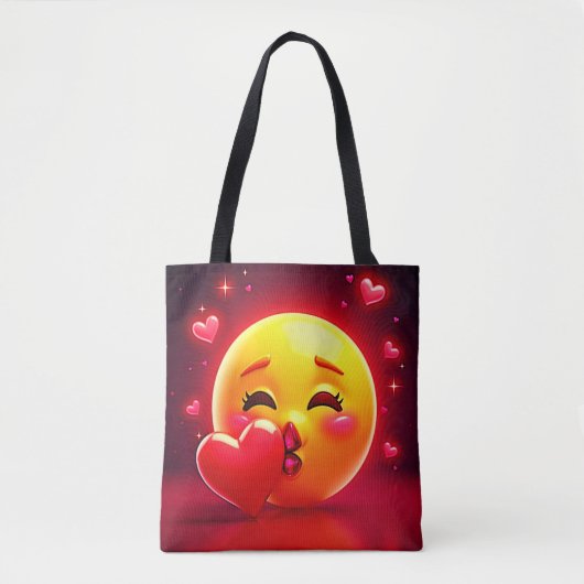 Kiss Emoji: Love and Hearts Art Tasche (Vorderseite)