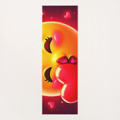 Kiss Emoji: Love and Hearts Art Yogamatte (Rückseite)