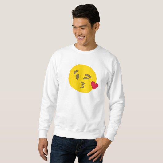 Kiss emoji mens Sweatshirt (Vorne ganz)