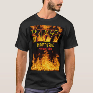 KISS End Of The Road World Tour Fire Flames V3 Spa T-Shirt