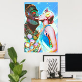 Kiss For a Star Kingdom Psychedelic Dream Pop Poster (Heimbüro)