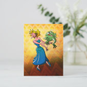 Kiss für eine Prinzessin widerlich Postkarte (Stehend Vorderseite)