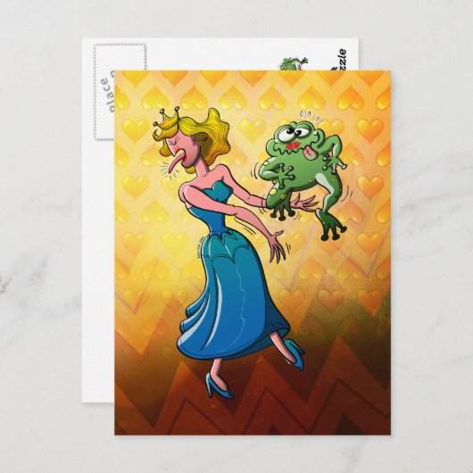 Kiss für eine Prinzessin widerlich Postkarte (Vorne/Hinten)