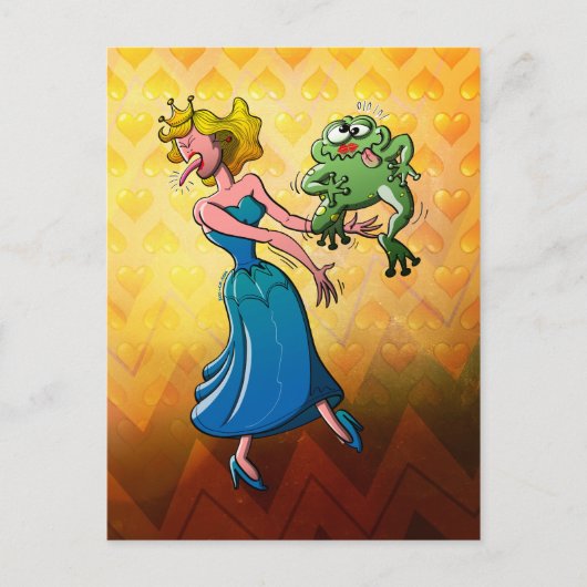 Kiss für eine Prinzessin widerlich Postkarte (Vorderseite)