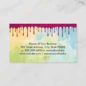 Kiss | Glitzer Tropfen Wasserfarbe Visitenkarte (Rückseite)