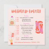 Kiss Goodbye Bachelorette Einladung (Rückseite)