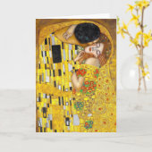 Kiss - Grußkarte Gustav Klimt Karte (Gelbe Blume)
