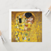 Kiss - Gustav Klimt - Flachgrüßkarte Karte (Vorderseite/Rückseite Beispiel)