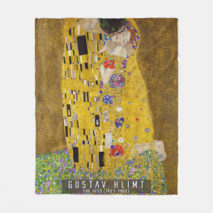 Kiss - Gustav Klimt Fleecedecke