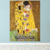 Kiss - Gustav Klimt Leinwanddruck (Insitu (Holzboden))