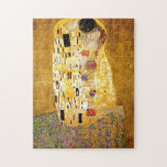 Kiss Gustav Klimt Malerei Vintag Puzzle<br><div class="desc">Kaiserlicher österreichischer Maler Gustav Klimts Meisterwerk : Das Kissengemälde</div>