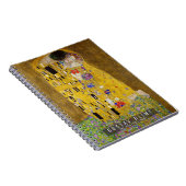 Kiss - Gustav Klimt Notizblock (Rechte Seite)