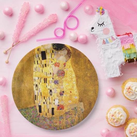 Kiss Gustav Klimt Pappteller (Party)