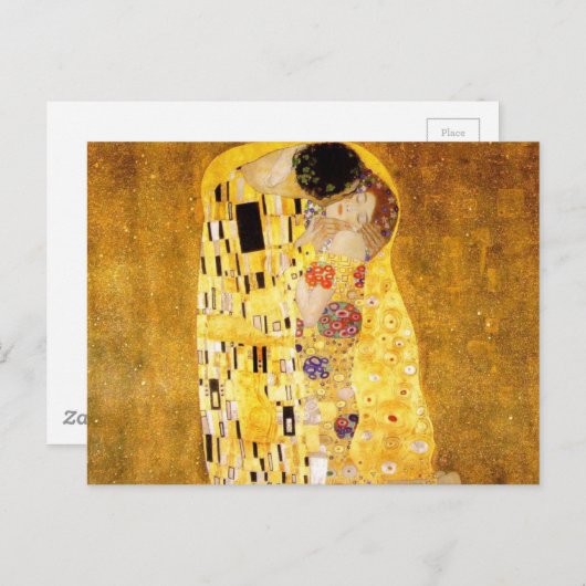 Kiss Gustav Klimt Postkarte (Vorne/Hinten)
